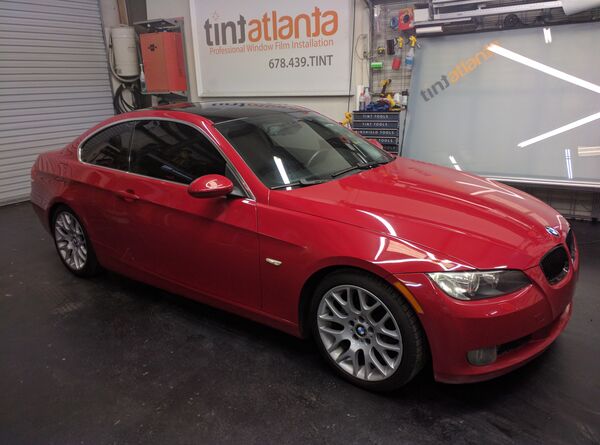 BMW 335i Coupe professional window tint installation Waco metro