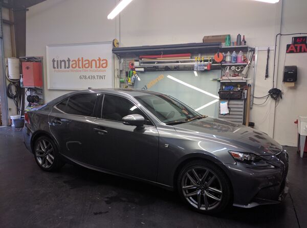Gray Lexus IS F-Sport with ceramic window tint TintButler